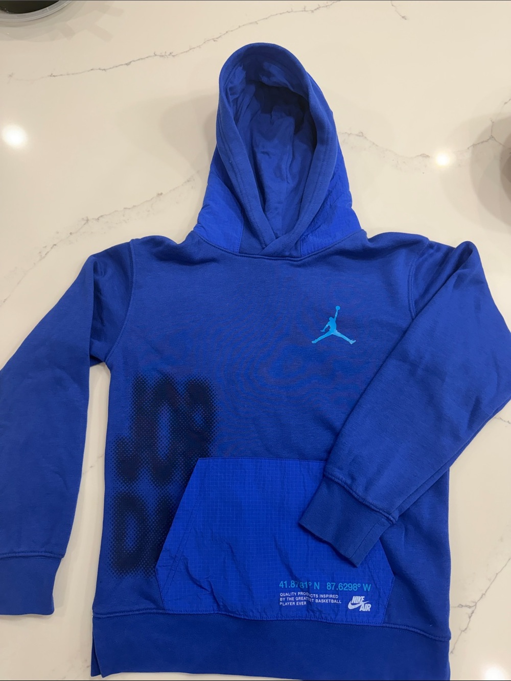 Jordan Boys' Royal Blue Hoodie with Light Blue Jumpman